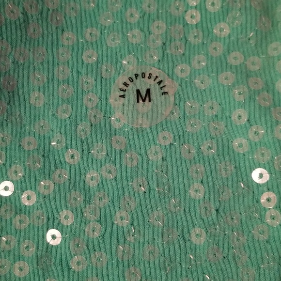 Aeropostale NEW Aqua sequined accepting offers obo - Picture 5 of 5